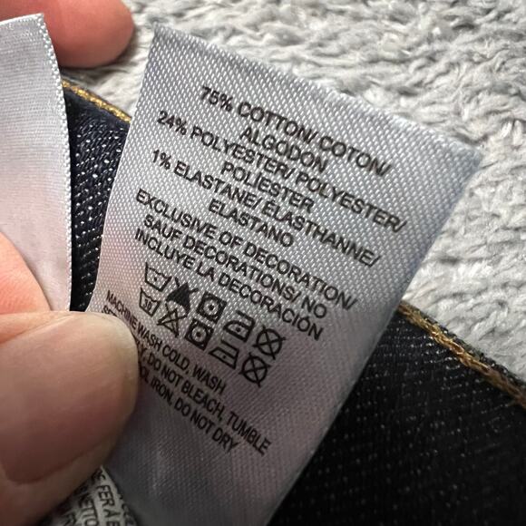 Lucky Jeans Mens 34 x30 Straight 221 Dark Wash Stretch Blue Denim Pants - Picture 8 of 12